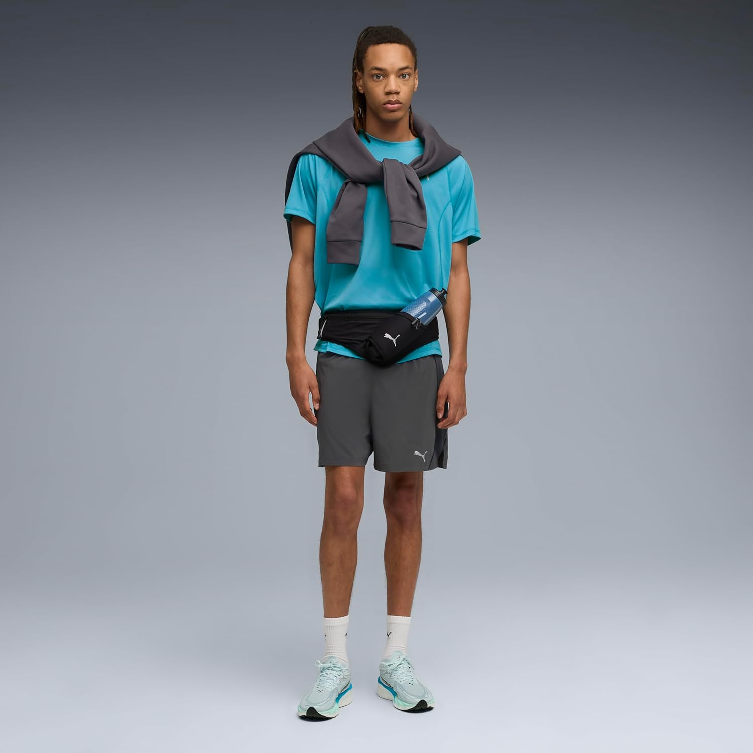 PUMA Men'S Run Velocity 5" Short, Dusky Gray/Puma Black, Medium image number 3