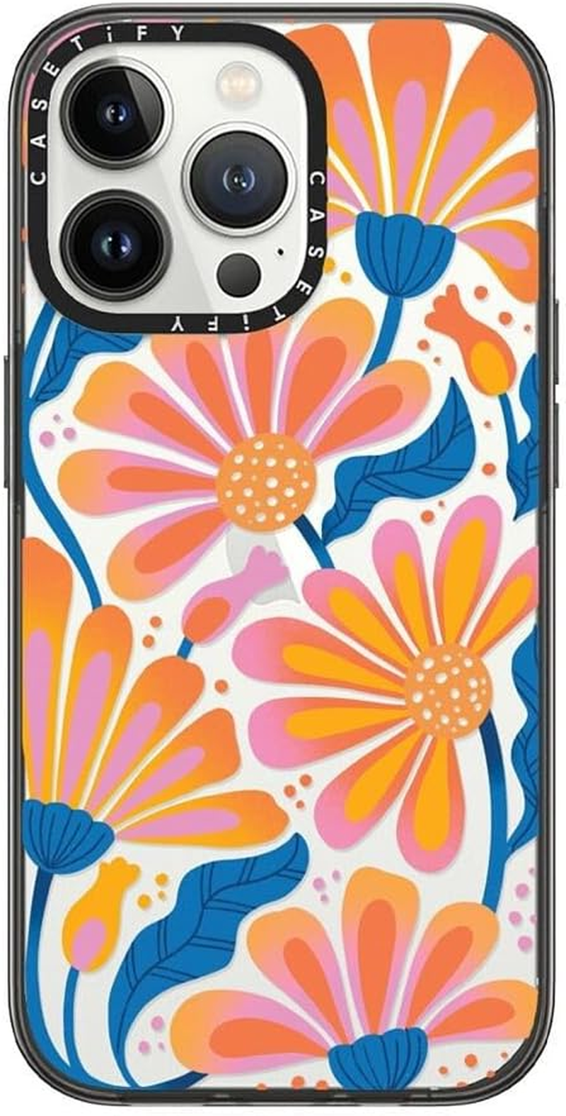 Casetify Compact Iphone 15 Pro Max Case [4 Ft. 2X Military Grade Drop Protection/Slim/Lightweight] - My Succulent Garden - Clear Black