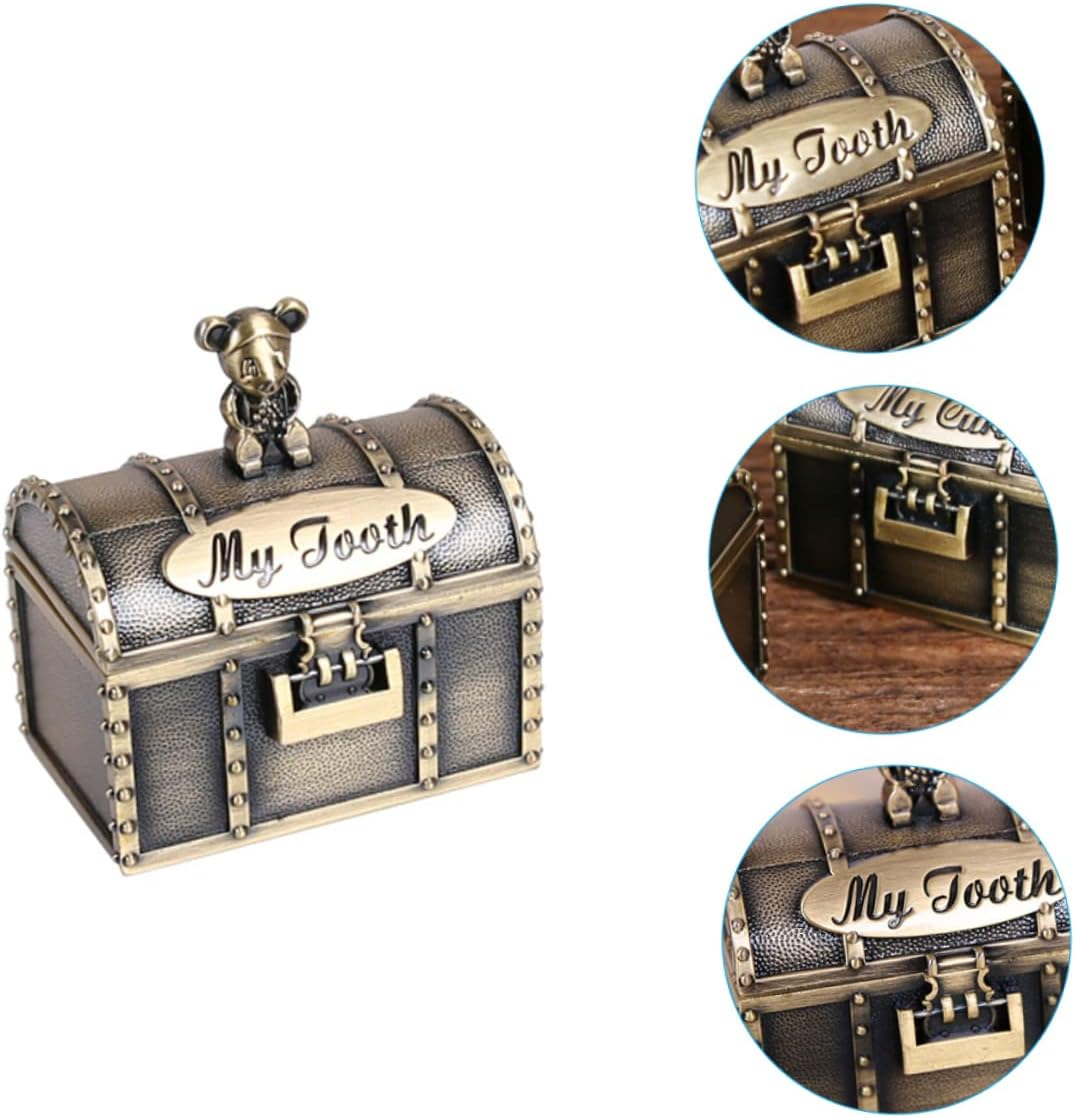 2Pcs Keepsake Boxes for First Tooth and Curl Storage Durable Tooth Holders Compact Design for Easy Carrying for Family Memories
