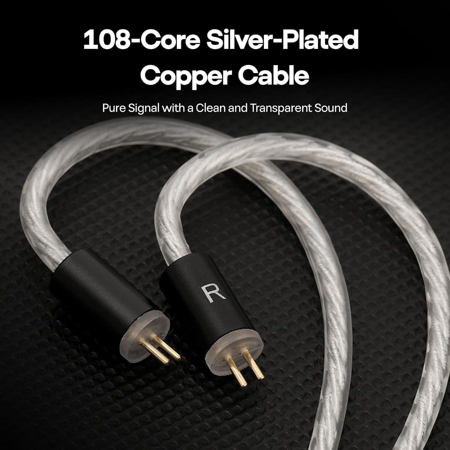 Linsoul Kefine Klean in Ear Monitor,10Mm DLC Diaphragm Dynamic Driver Hifi Earphones,Wired Gaming Earbuds,Replaceable Nozzles,Detachable Silver-Plated Cable for Audiophile (No Mic 3.5Mm, Black) image number 4