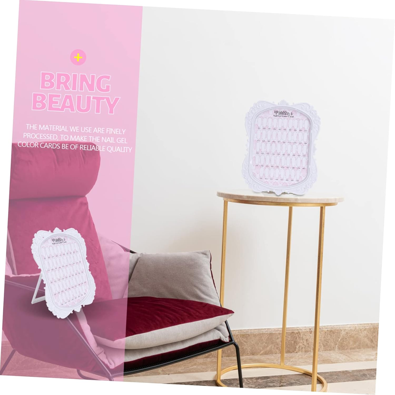 HONITANO European Manicure Display Board 3Pcs Set Relief Nail Art Cards Sturdy Practice Nail Display Chart for Salon and Professional Use image number 1