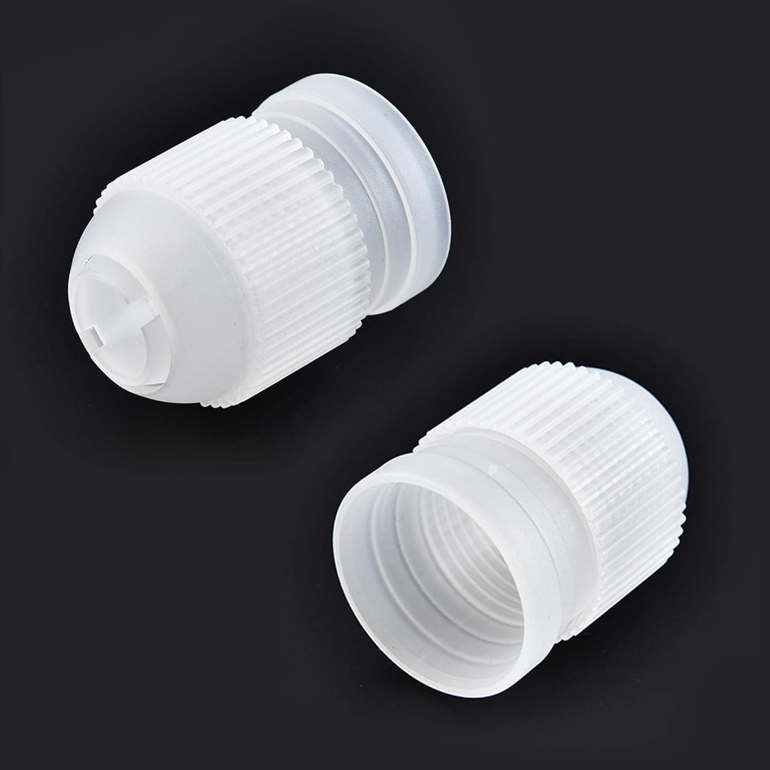 MYUBWTF12 Pieces White Pastry Bag Coupler, Three Different Sizes Plastic Standard Couplers/Cake Decorating Coupler/Pipe Tip Coupler for Piping Bags, Icing Nozzles image number 2