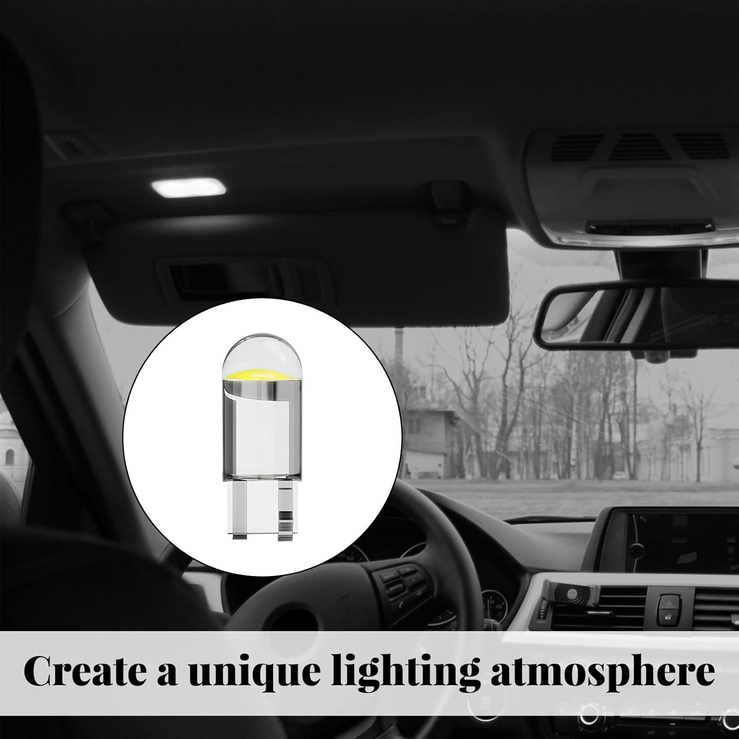 T10 Led Bulb, 20Pcs Car Led Lights Interior, Led Car Lights, Replacement Bulb for License Plate Lights, Dome Map Light, Courtesy Light Bulbs, 168 2825 T10 W5W 6000K 3030 Bright Chips LED image number 4