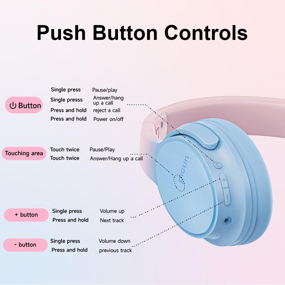 Slub Wireless Headset over Ear, Foldable Bluetooth Headset, HD Stereo Sound, Built-In HD Microphone, 30 Hours Playtime, Suitable for Mobile Phone, Computer, TV, Games, Outdoor, Office (Khaki)