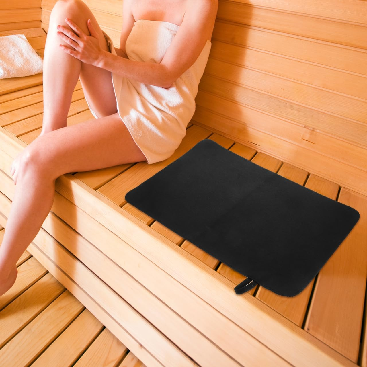 HONITANO 2Pcs Insulated Felt Sauna Mat Heat Resistant Cushion Pad for Indoor Use Comfortable Sauna Seat Cushion for Spa Home and Office image number 2