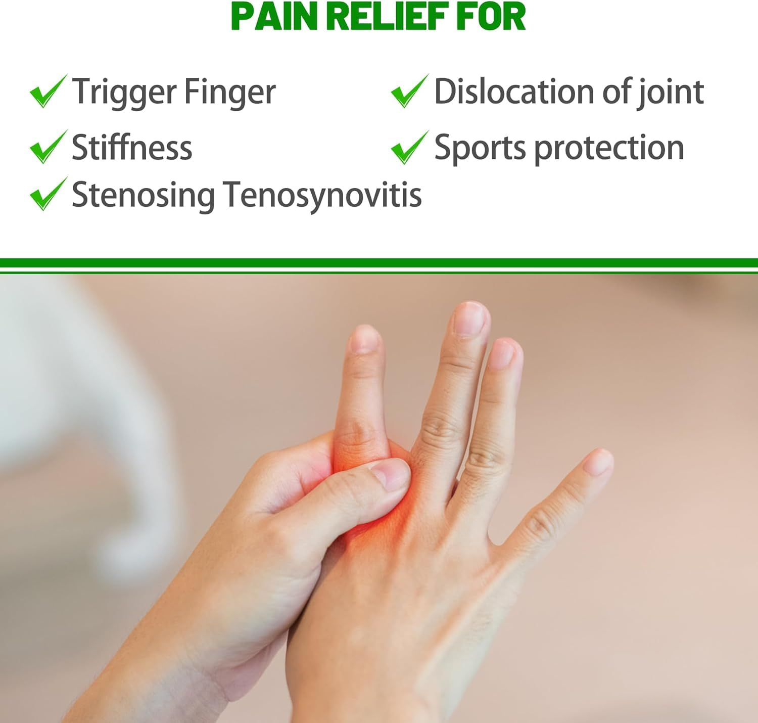 Reusable Finger Sleeves Protectors (2PCS) &ndash; Double Finger Splints, Adjustable & Breathable Compression Brace for Basketball, Tennis, Badminton, Volleyball & Sports