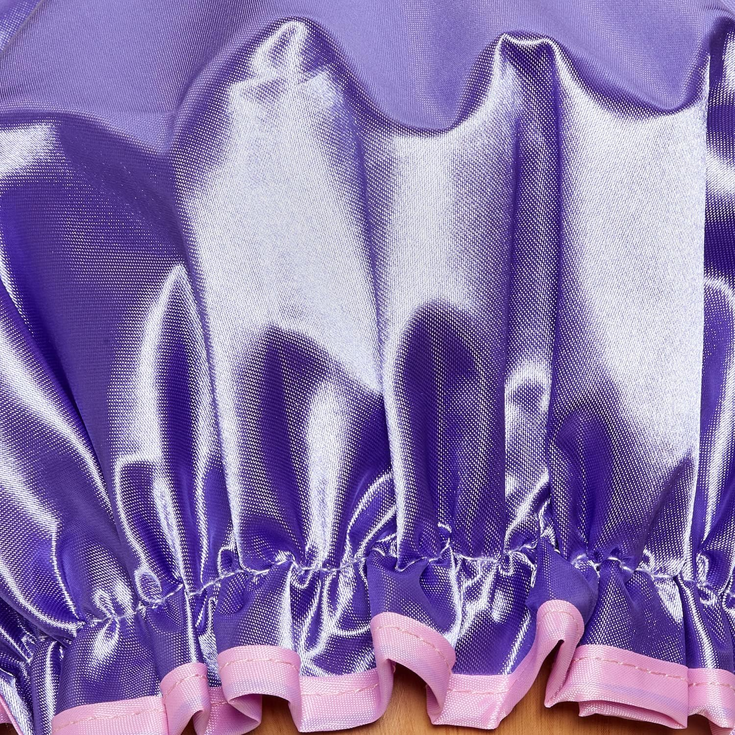Bodylife Shower Cap Reusable Bath Cap Dual Layered Waterproof Purple & Pink 27Cm image number 1