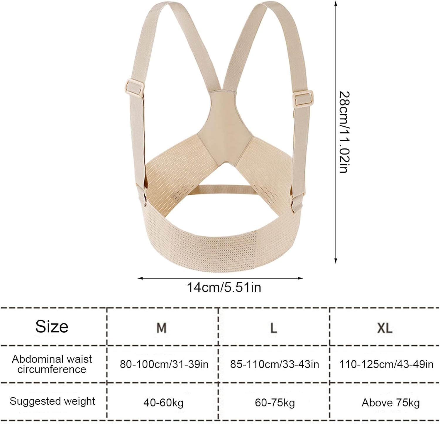 Maternity Belly Band,Breathable Maternity Belt Belly Band - Pregnancy Band, Adjustable Pregnancy Belly Support for Late Mid-Pregnancy Home, Outdoor - L image number 4