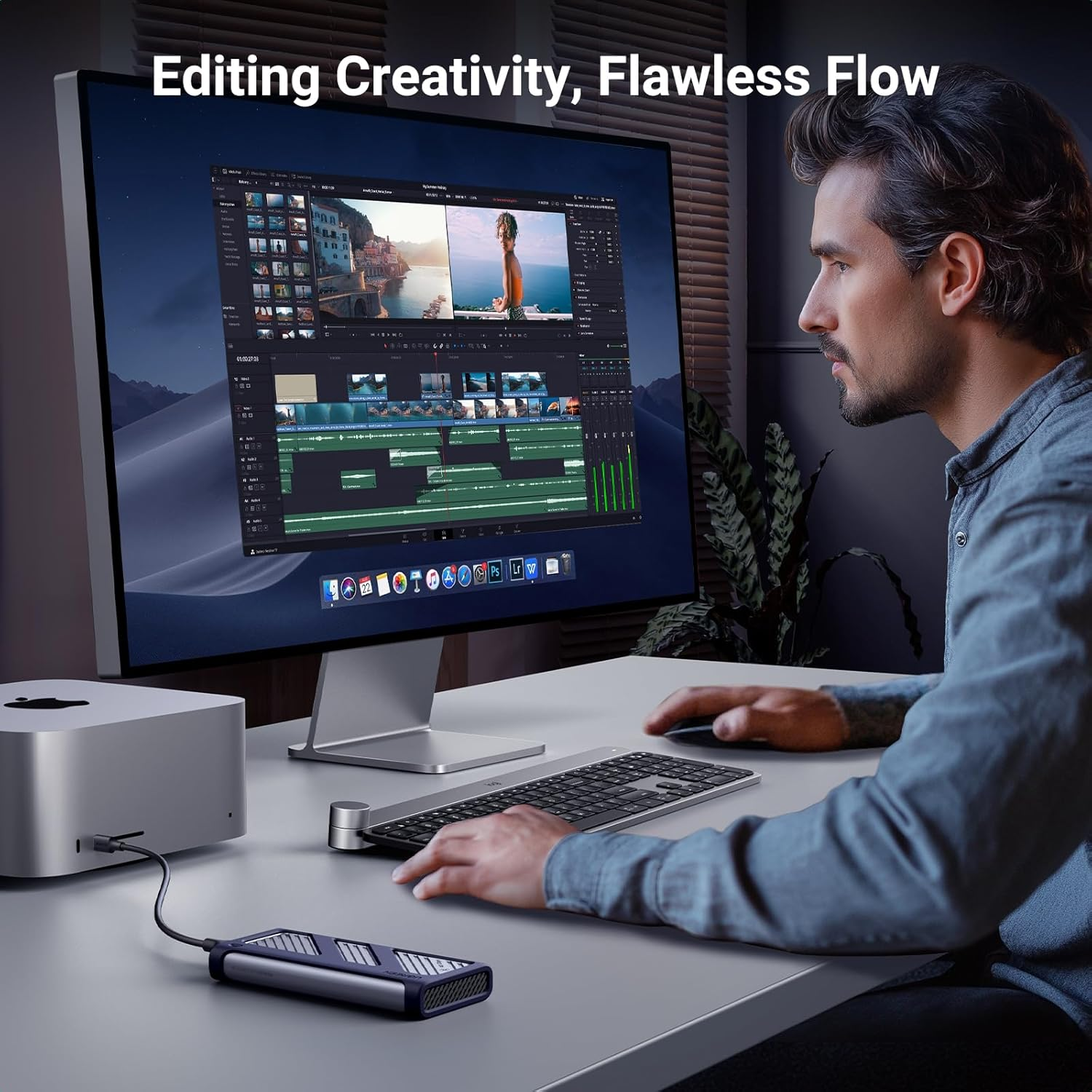 UGREEN 40Gbps M.2 Nvme Enclosure with Cooling Fan, Anti-Drop Aluminum Shell, Support UASP & Trim, Compatible with M and M&B Key and Size in 2230/2242/2260/2280 Ssds image number 1