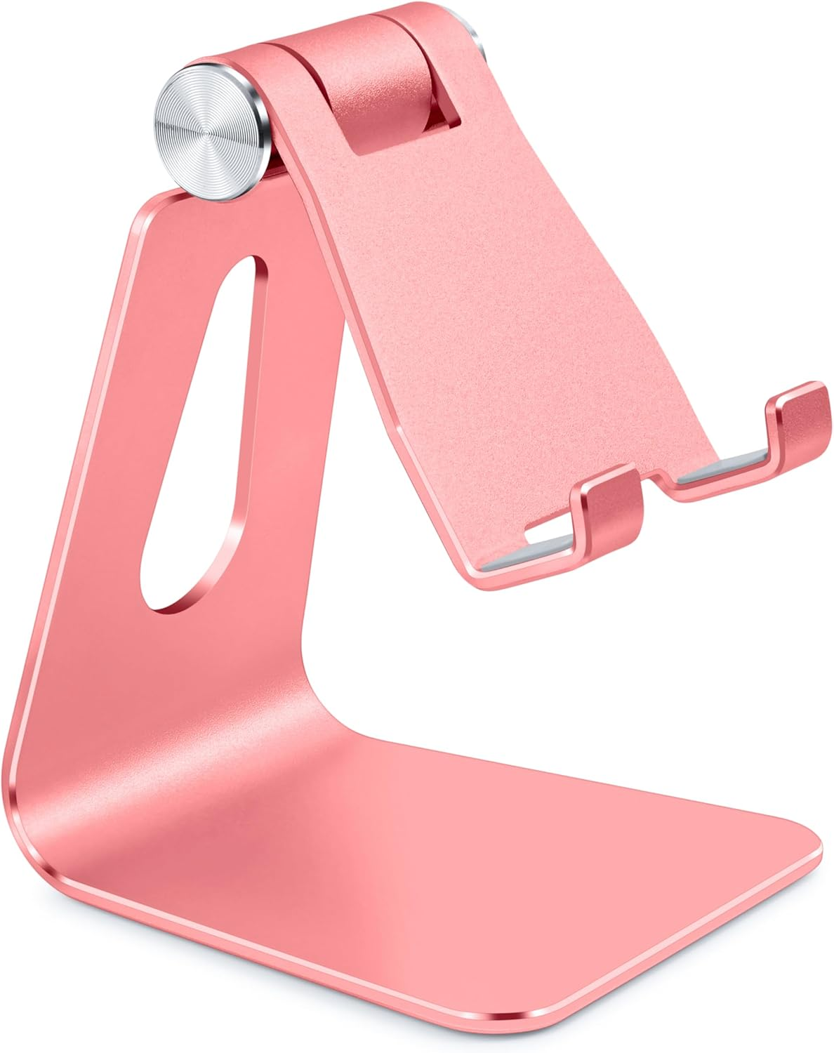 Adjustable Aluminum Alloy Cell Phone Stand, Tabletop Metal Phone Holder,Desktop Phone Dock,Smartphone Cradle,Gold