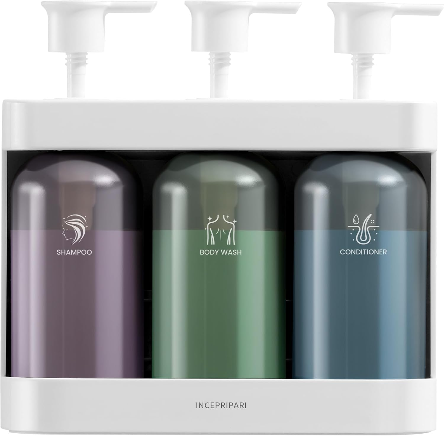 Shampoo Dispense for Shower, Shower Soap Dispenser Wall Mounted, Shower Dispenser 3 Chamber No Drill, Shampoo and Conditioner Dispenser for Bathroom Hotel, Shower Shampoo Dispenser 3 Chamber, Black