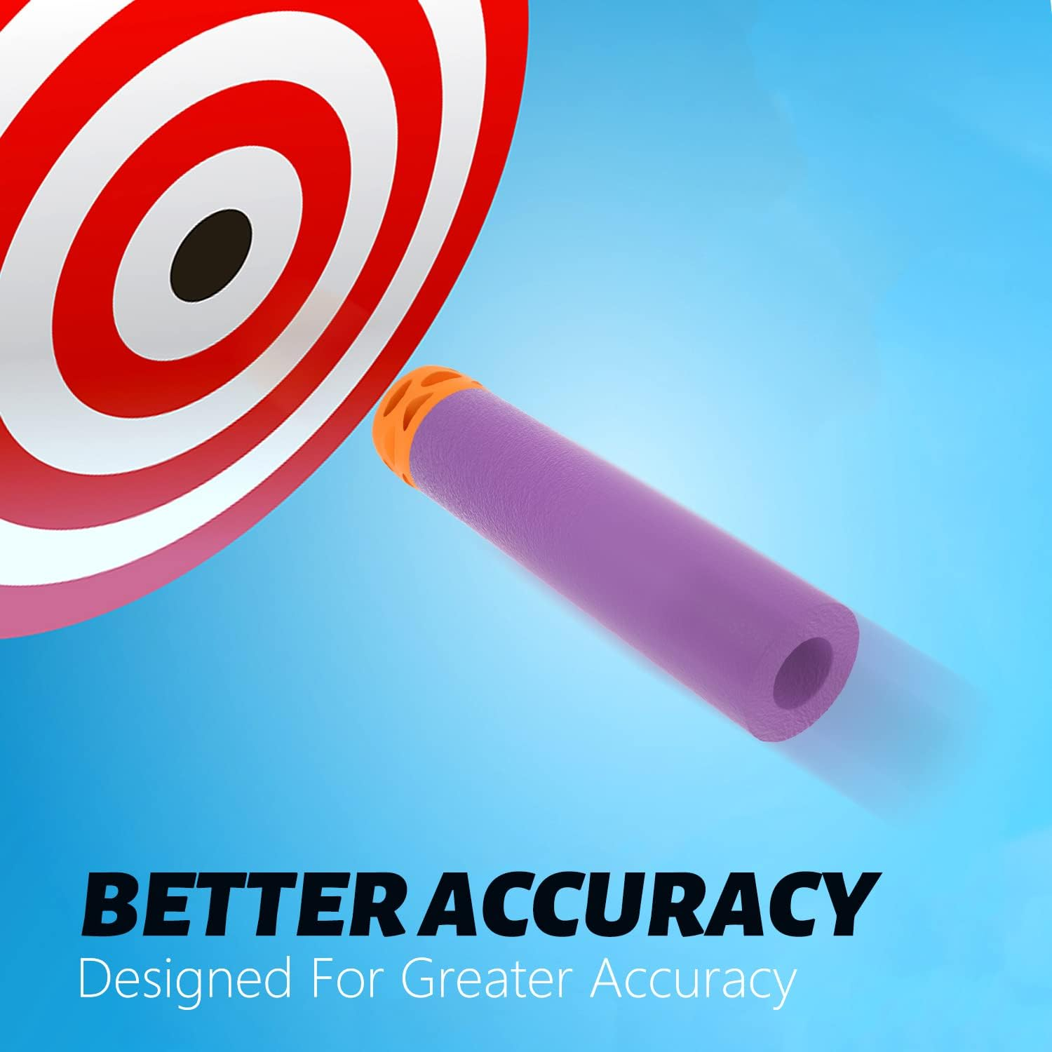 EKIND 500 Pcs Waffles Darts Refill Pack Foam Bullet Compatible for NERF N-Strike Series Blaster image number 4