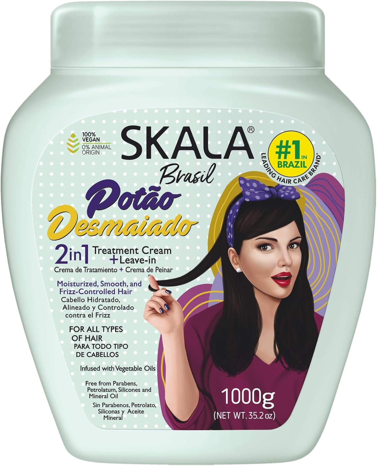 Skala Super Smooth Patao Desmaiado 2 in 1 Treatment Cream & Leave-In 1000G (35.2Oz)