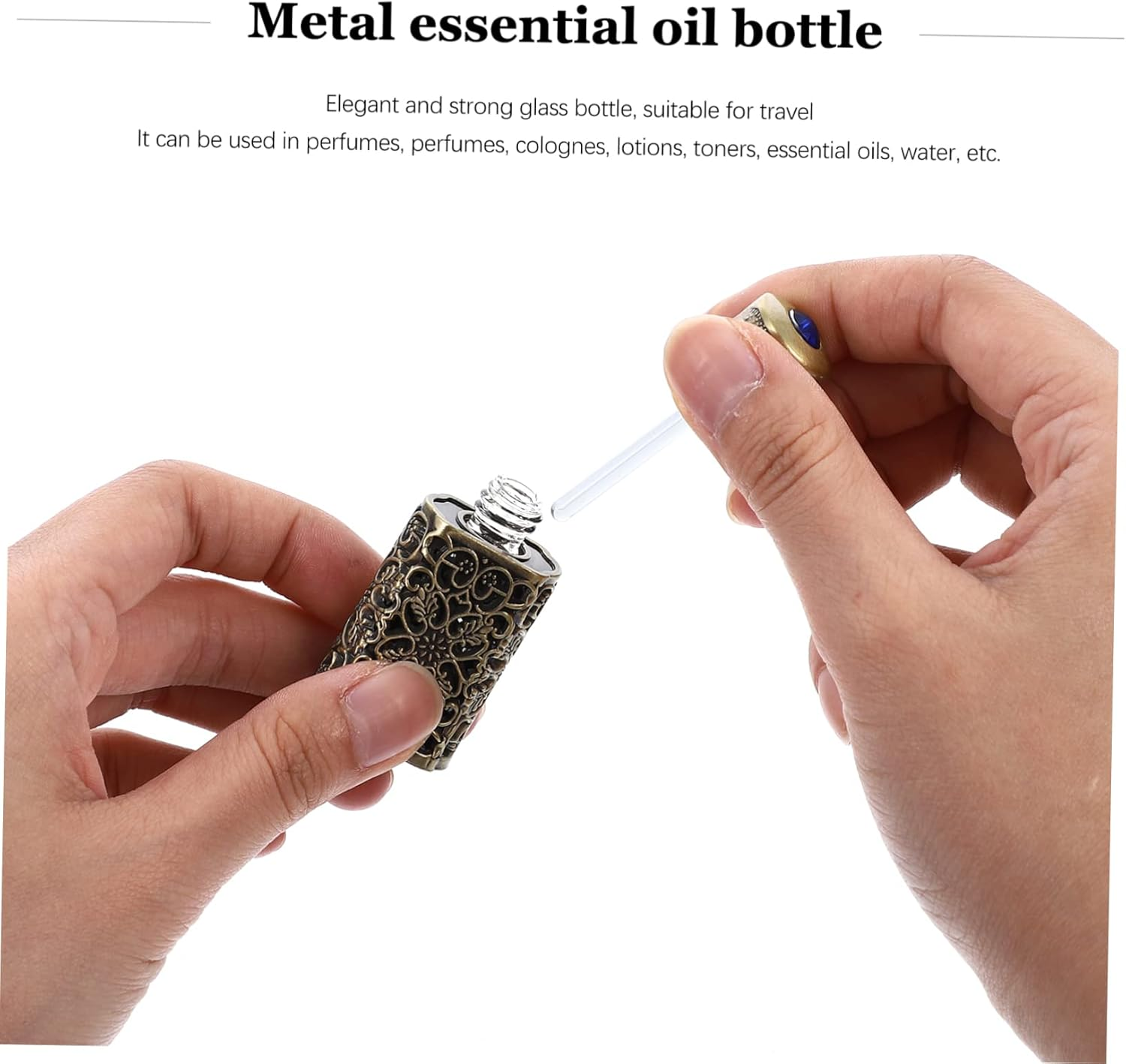 3Pcs Quality Metal Perfume Travel Atomizer Essential Oil Spray Bottle Oil Sprayer Perfume Decanting Compact Bottle image number 2