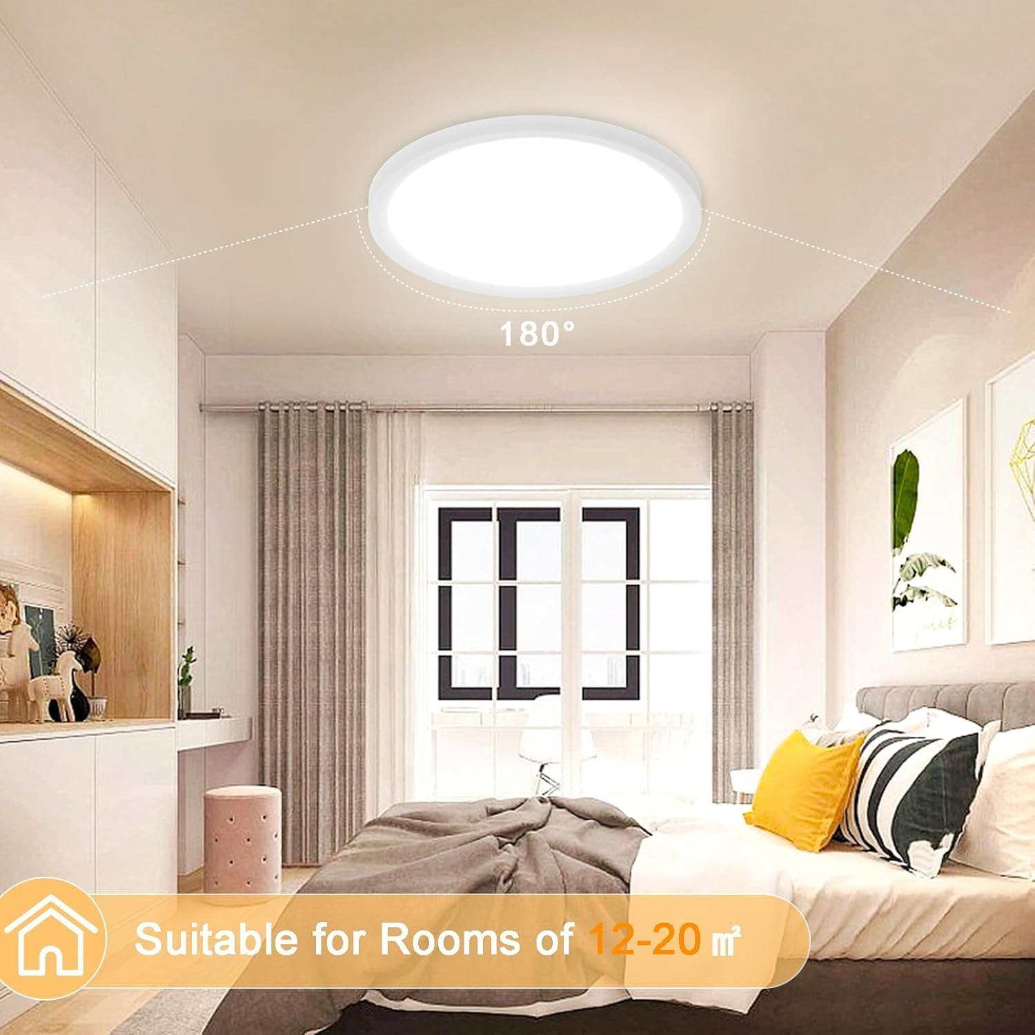 BAMDECOR Ultra-Thin 25W Tri-Colour Flush round LED Oyster Light Ceiling LED Light SAA/RCM image number 1