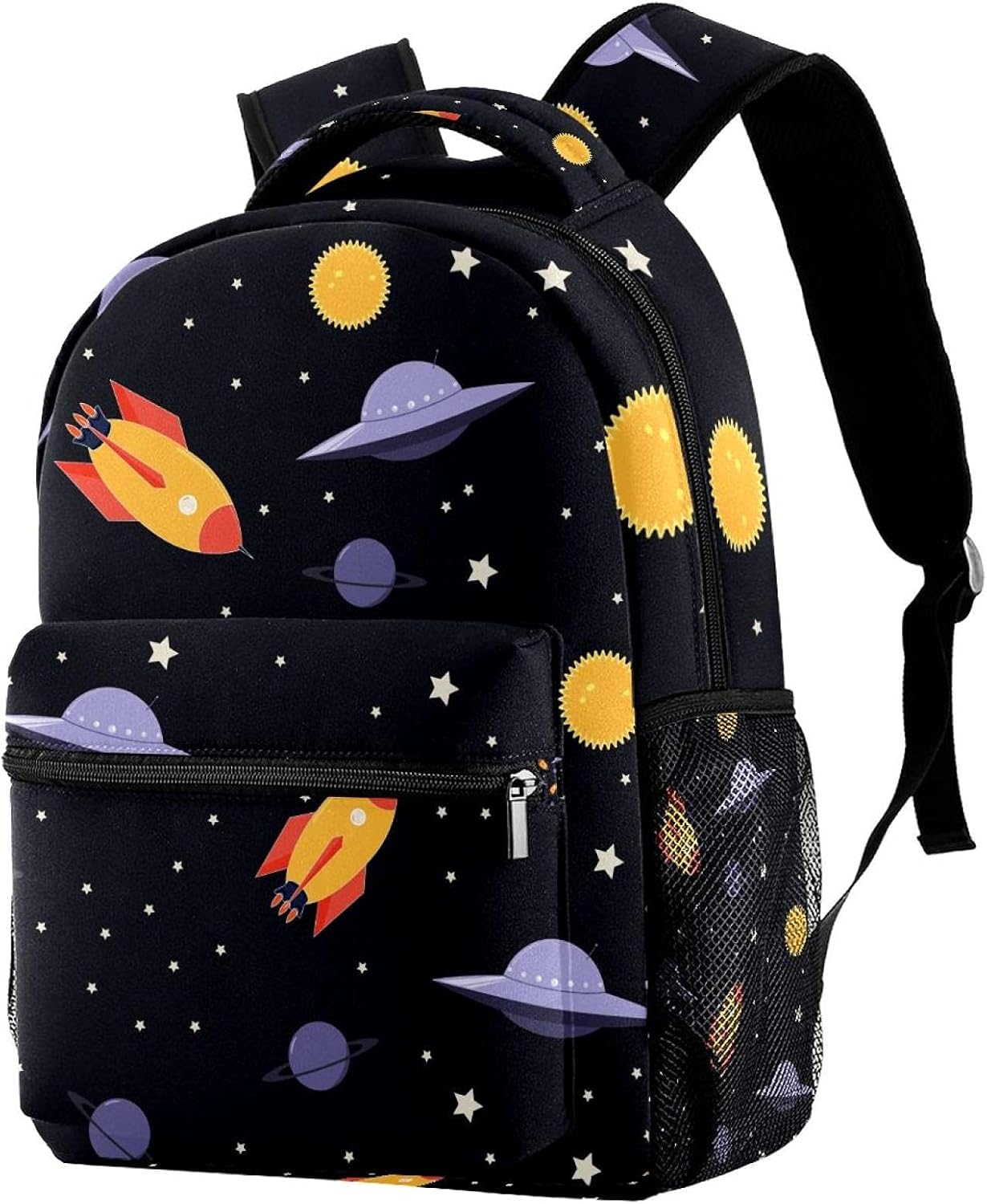 Cosmos Rockets Spaceships Ufos Backpack Students Shoulder Bags Travel Bag College School Tote Backpacks image number 4