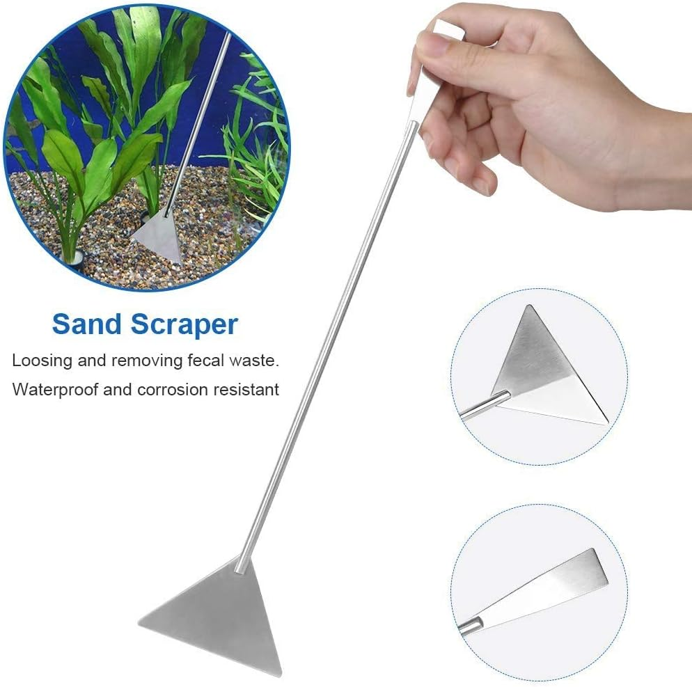 Lukovee Aquarium Tools Kit, 4 in 1 Long Stainless Steel Tweezers Scissor Spatula Multi Functional Aquarium Tank Tool Set for Fish and Aquatic Plants Trim Aquascaping Cleaning & Fish Starter Kit image number 3