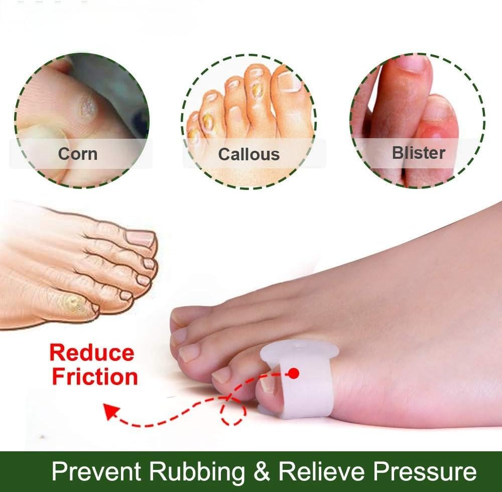 Mincham Gel Toe Separators (12-Pack) &ndash; Soft Toe Spacers for Friction Relief & Pressure Relief, Small Toe Cushion Pads. image number 2
