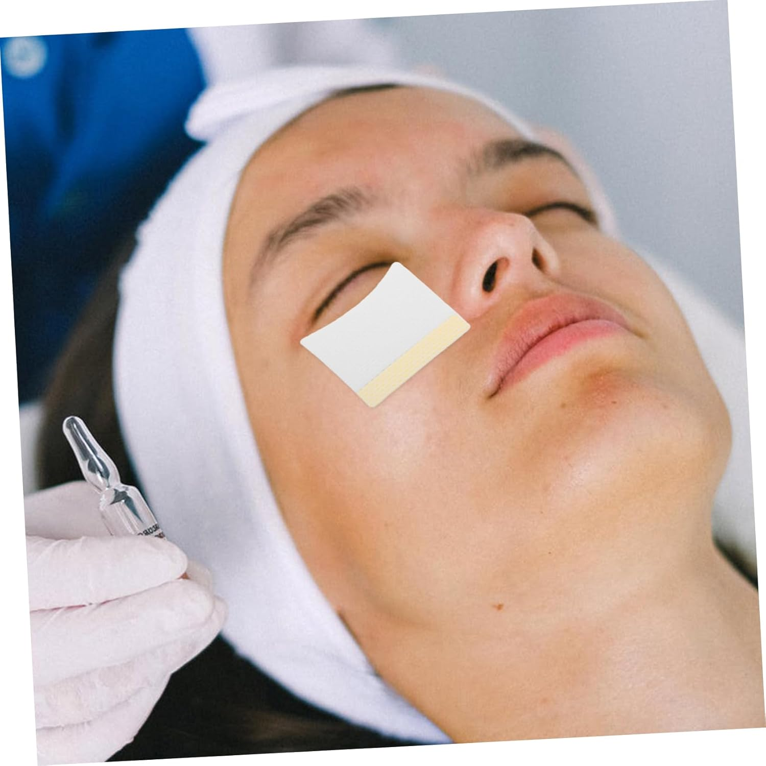 40Pcs Eyelash Extension Removal Pads Organic Cotton Makeup Remover Pads No Residue Gentle Sensitive Skin image number 1