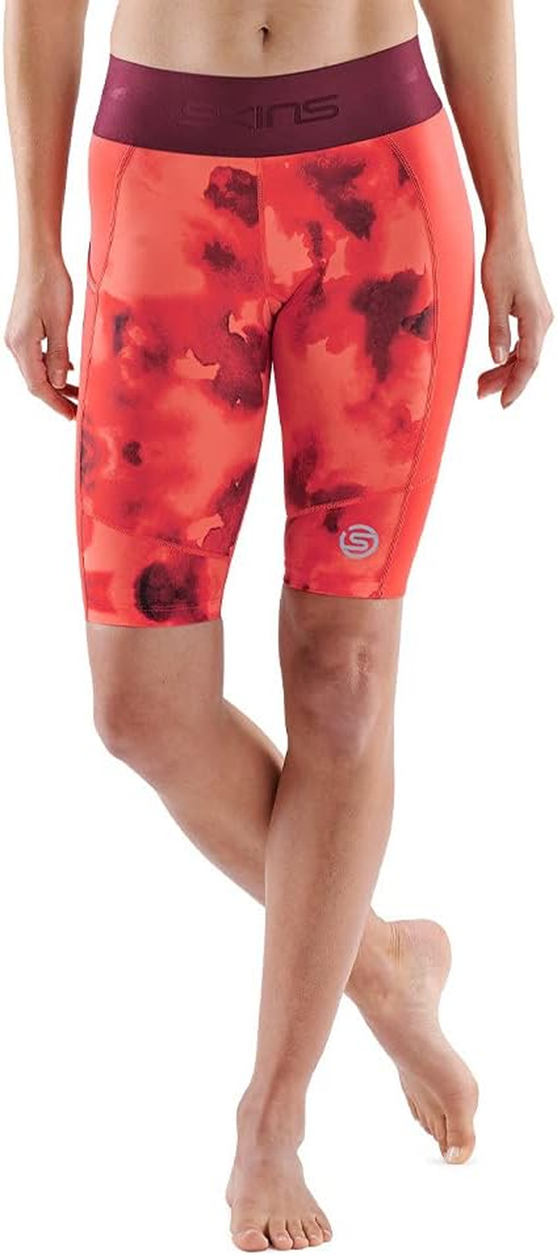 Skins Compression Series 3 Womens L Half Tights Activewear/Training Spark Camo image number 1