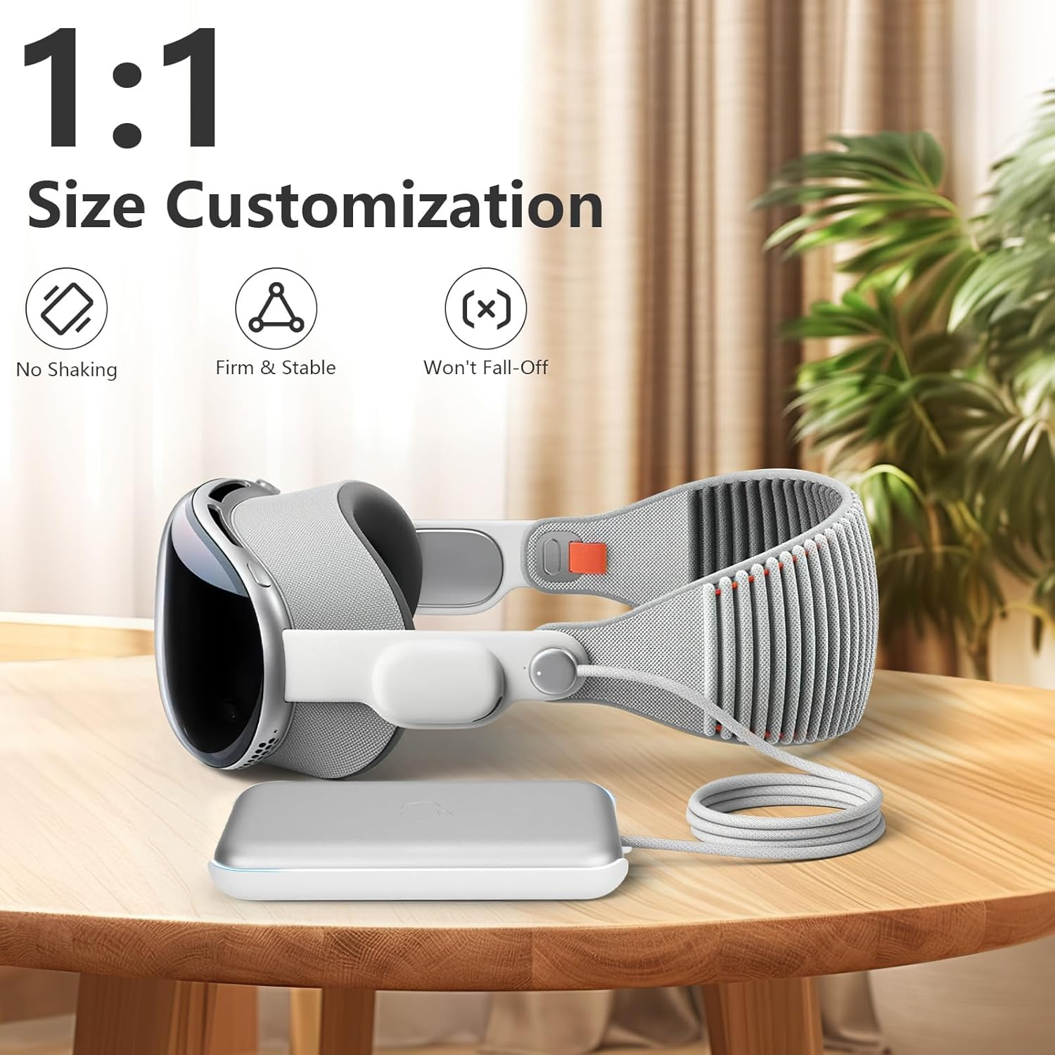 Battery Holder Compatible with Apple Vision Pro, Portable Accessories Battery Case for Vision Pro with Belt Clip and Cross-Body Strap, Apple VR Headset Battery Pack Protective Cover, White image number 6