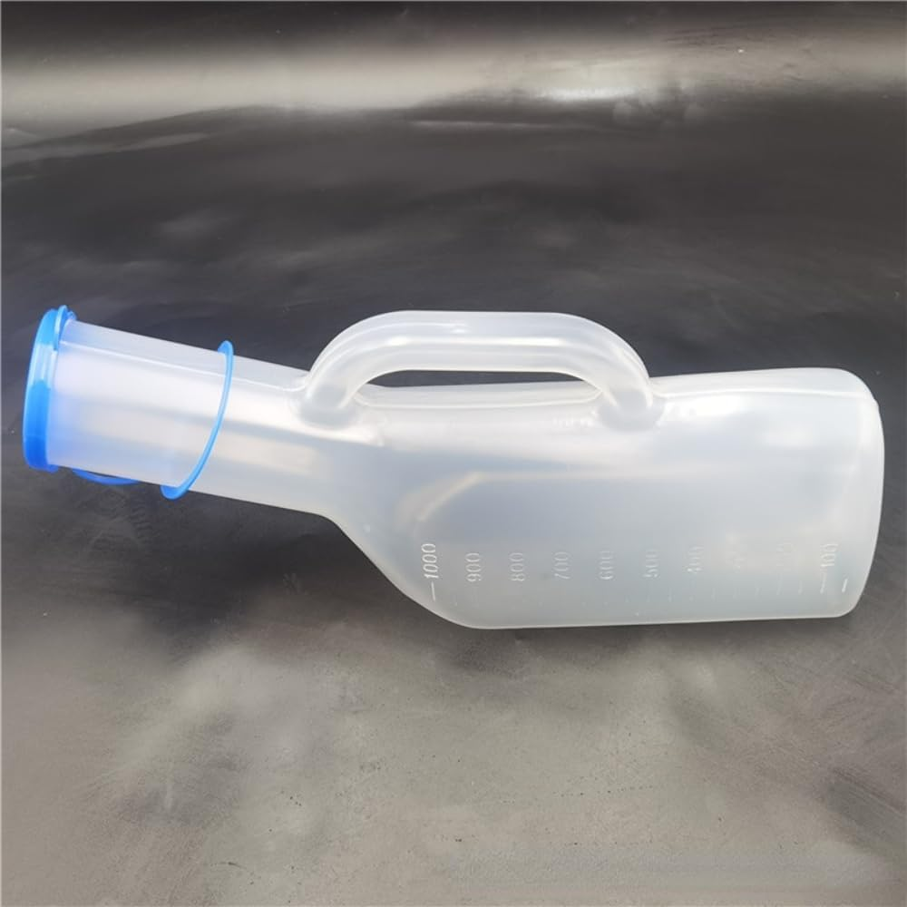 Urine Bottle 1000Ml Portable Male Urine Bottle with Lid Transparent Urine Collector Spill Proof Plastic Urinal Storage Outdoor Urine Storage Toilet Urine Collector for Elderly, Bus Drivers image number 3