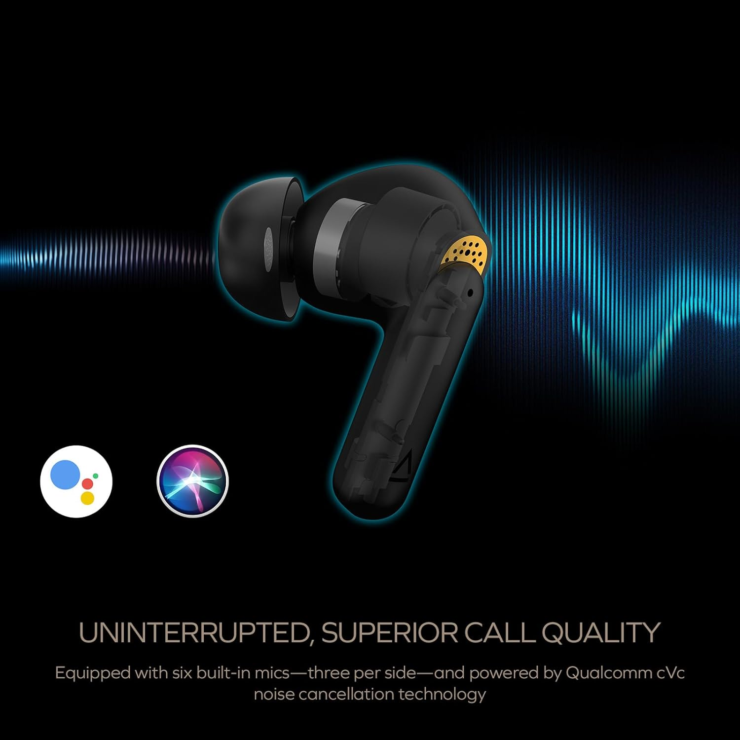 Aurvana Ace 2 with Xmems Driver, Lightweight True Wireless In-Ears with Bluetooth LE Audio, Aptx Lossless, Aptx Adaptive, Adaptive ANC, Ambient Mode, up to 24 Hours Battery Life, Built-In Mic image number 4