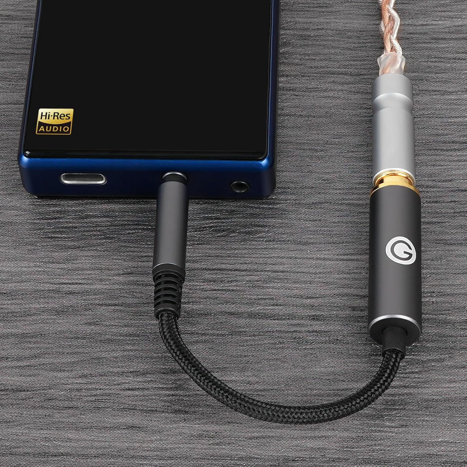 Geekria 2.5MM Balanced Male to 4.4MM Balanced Female Conversion Cable/5-Pin Converter Audio Cable, Headphones Plug Adapter, Aluminum Alloy Audio Plug, PP Yarn Braided Upgrade Cable (0.45Ft) image number 1