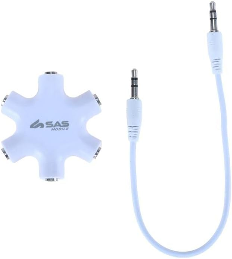 Headphone Splitter Jack 5 Way Multi Port Converter Aux Audio Cable Adapter image number 4