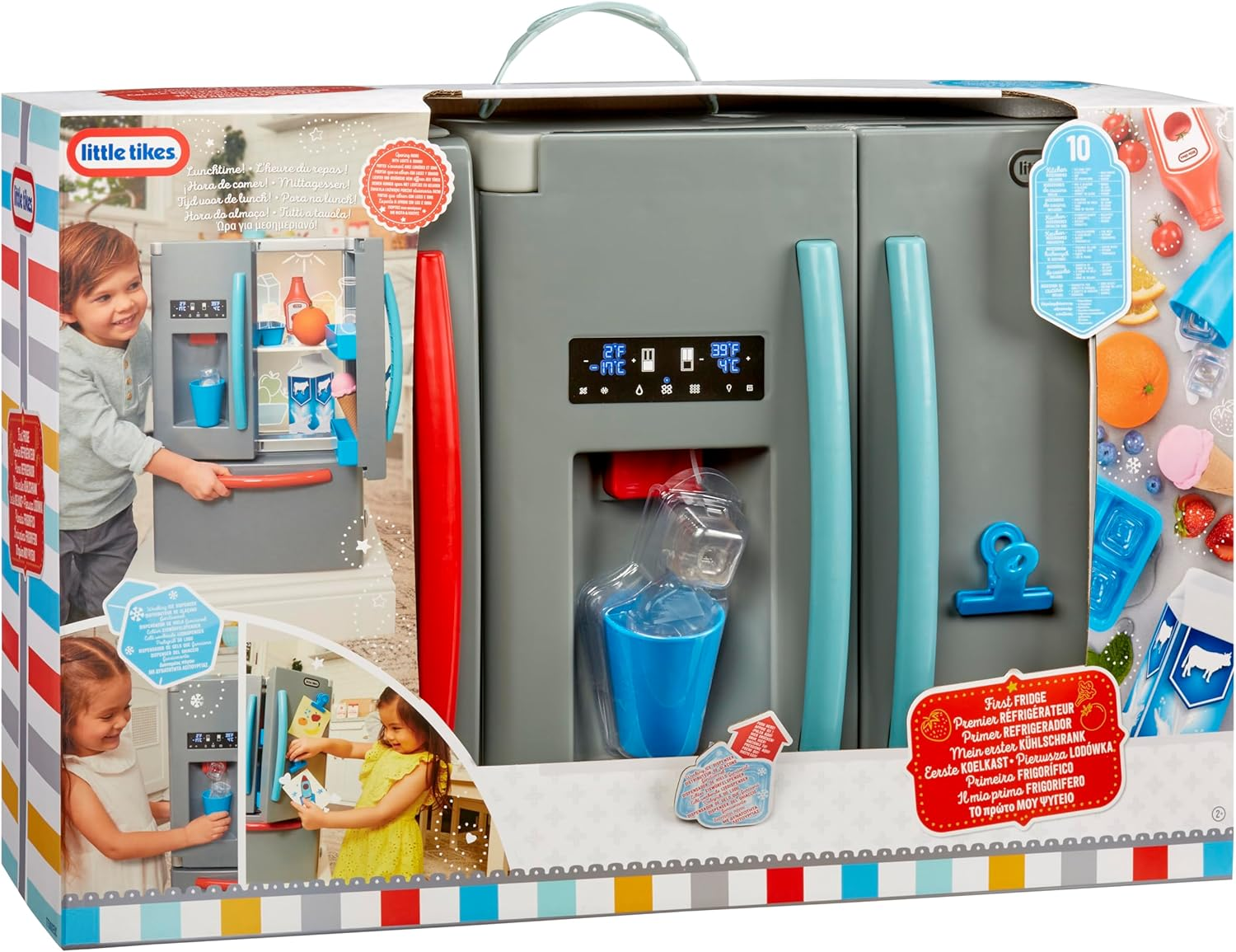Little Tikes First Fridge - Interactive and Realistic Refrigerator - with Light and Sounds - Pretend Play Appliance for Kids