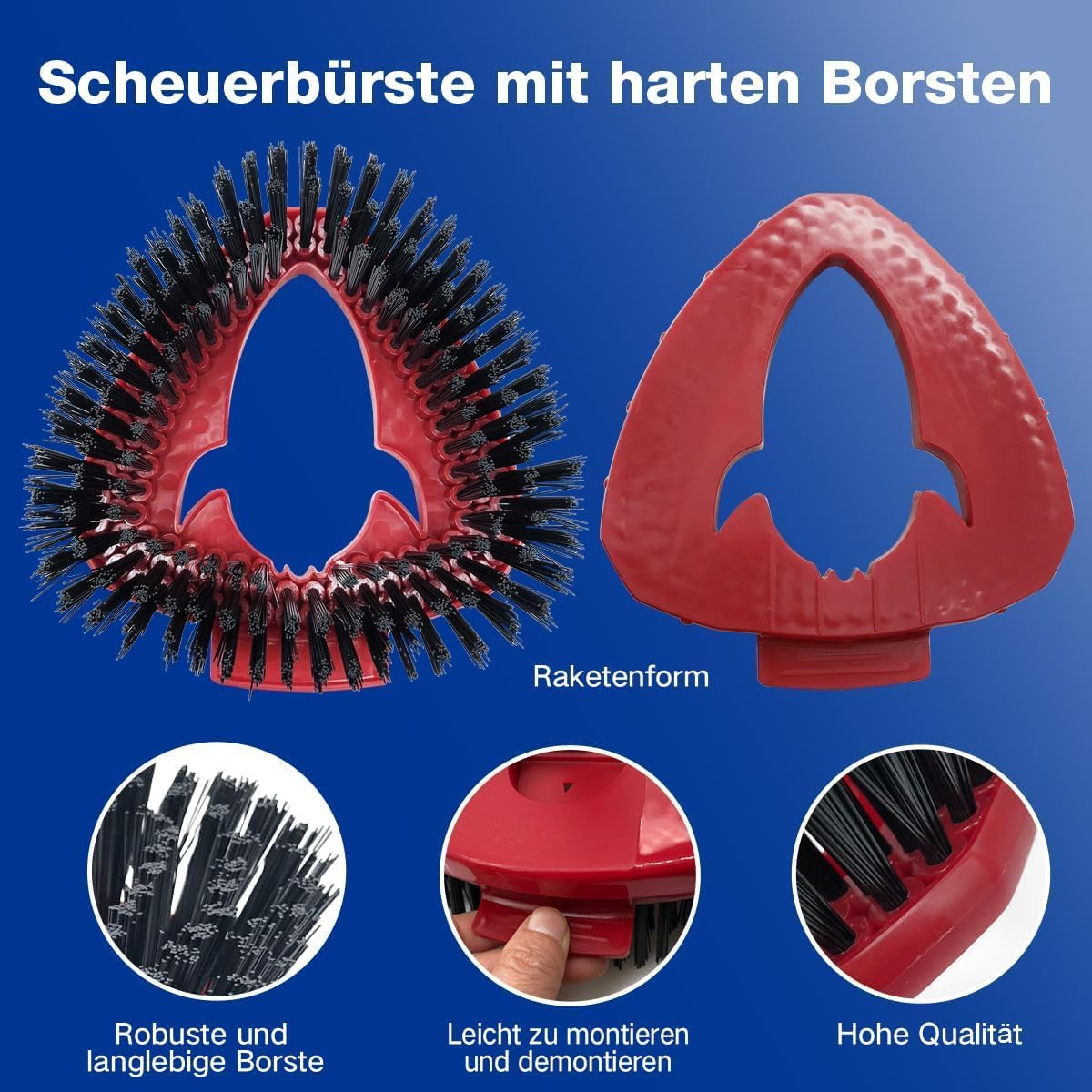 Scrubber for Vileda Turbo Easywring Floor Mop Scrubbing Brush Cleaning Brush for Bathroom and Kitchen Tiles image number 4