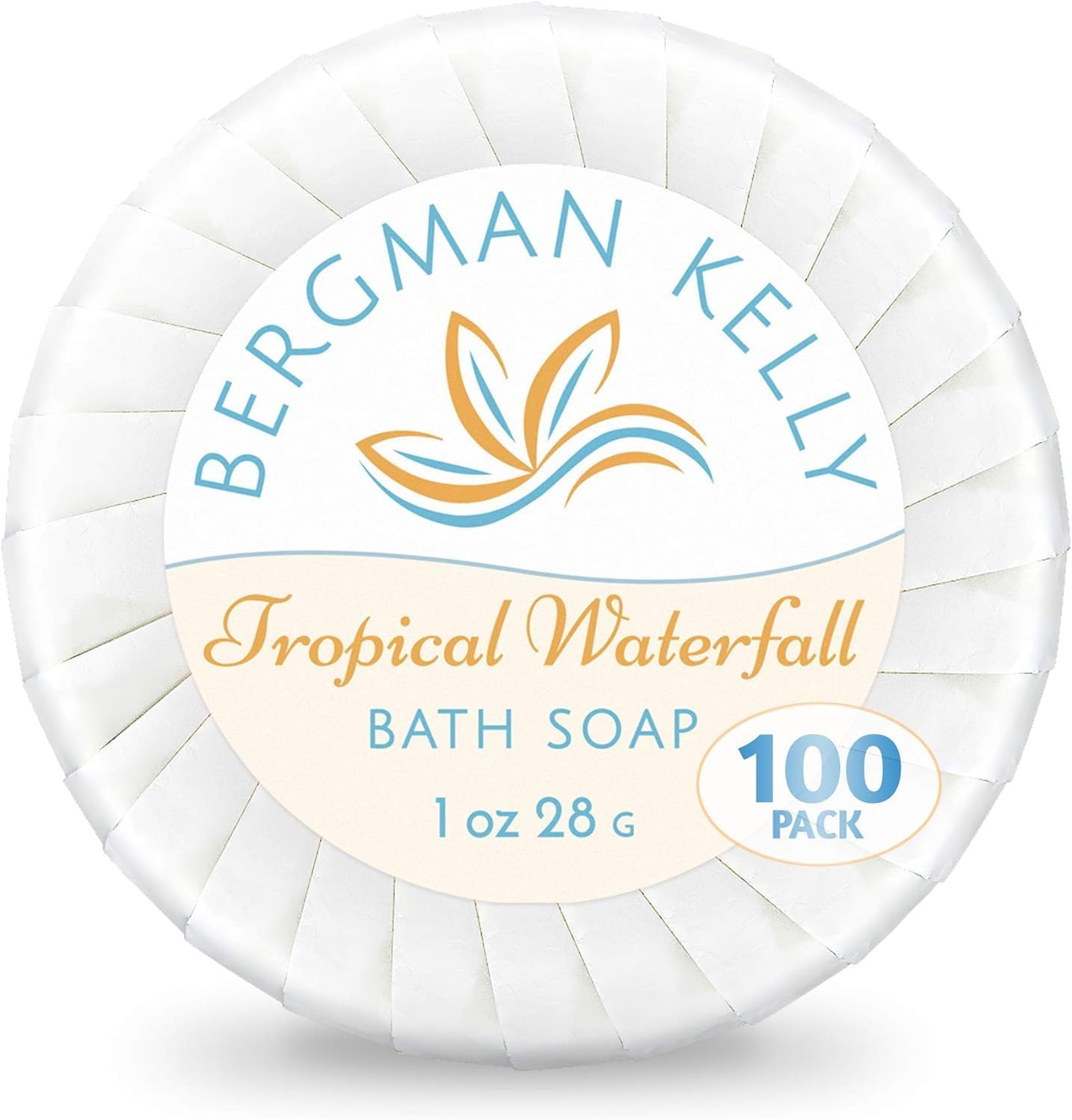BERGMAN KELLY Travel Soap Bars, Travel Size Luxury Bulk Hotel Bar Soap; Small Individually Wrapped Soap Hotel Toiletries in Travel Sizes for Airbnb, Motel (Hotel Size 1Oz (New), D. 100 Pack) image number 3
