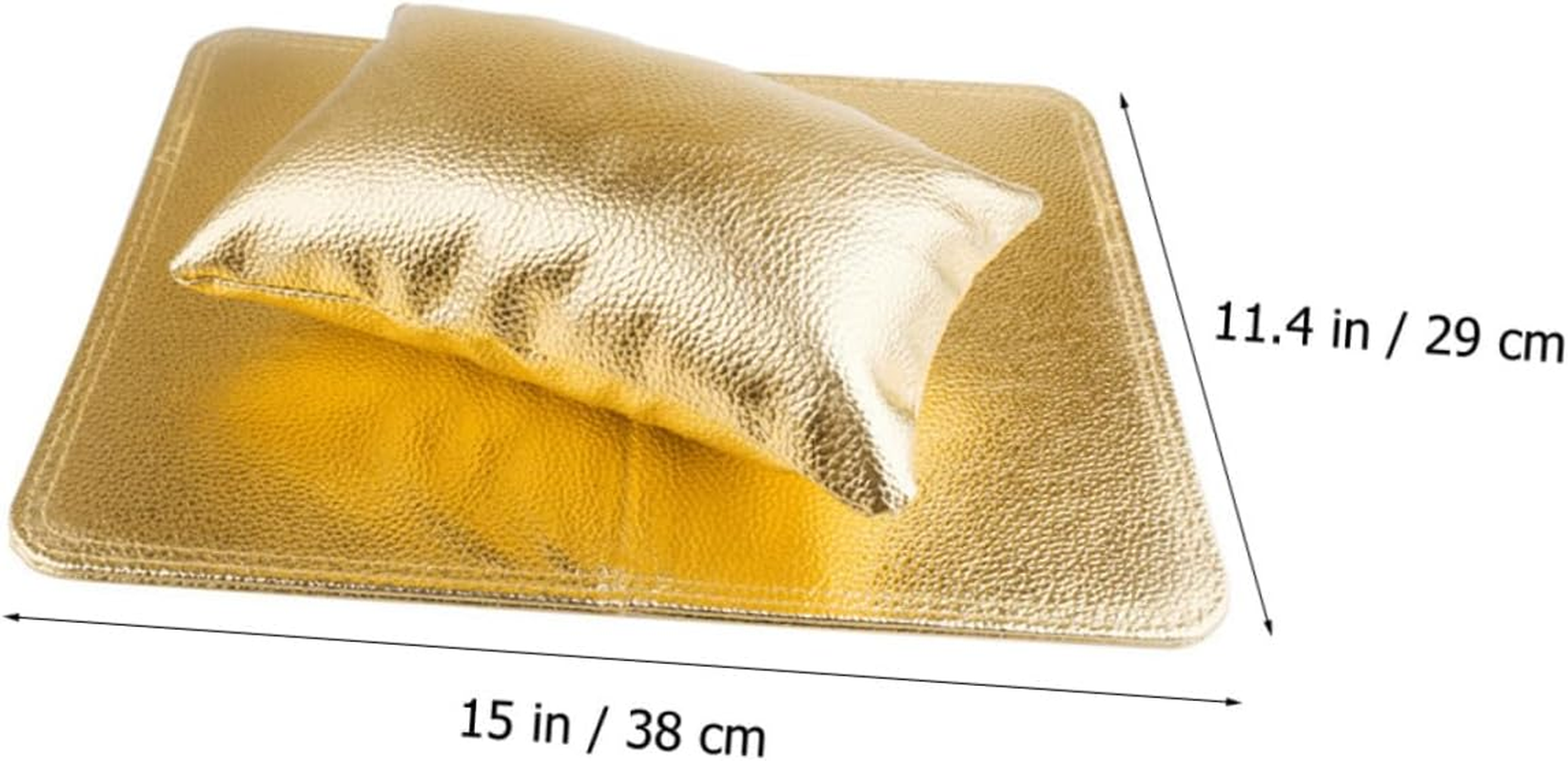DONFAMDS Comfortable Nail Pillow Hand Rest Cushion Set Lightweight Sturdy Mat and Arm Rest for Nails Manicure Pedicure Salon and Home Use Stain Resistant Tech Tool - Golden image number 3