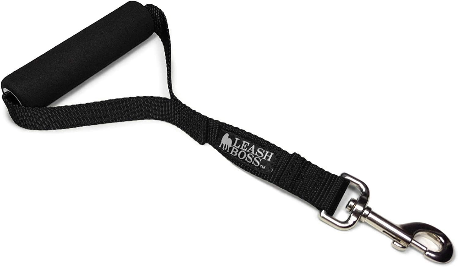 Leashboss Traffic Handler - 12 Inch - Short Dog Leash for Large Dogs with Padded Handle - Made in the USA (12 In, Black) image number 2