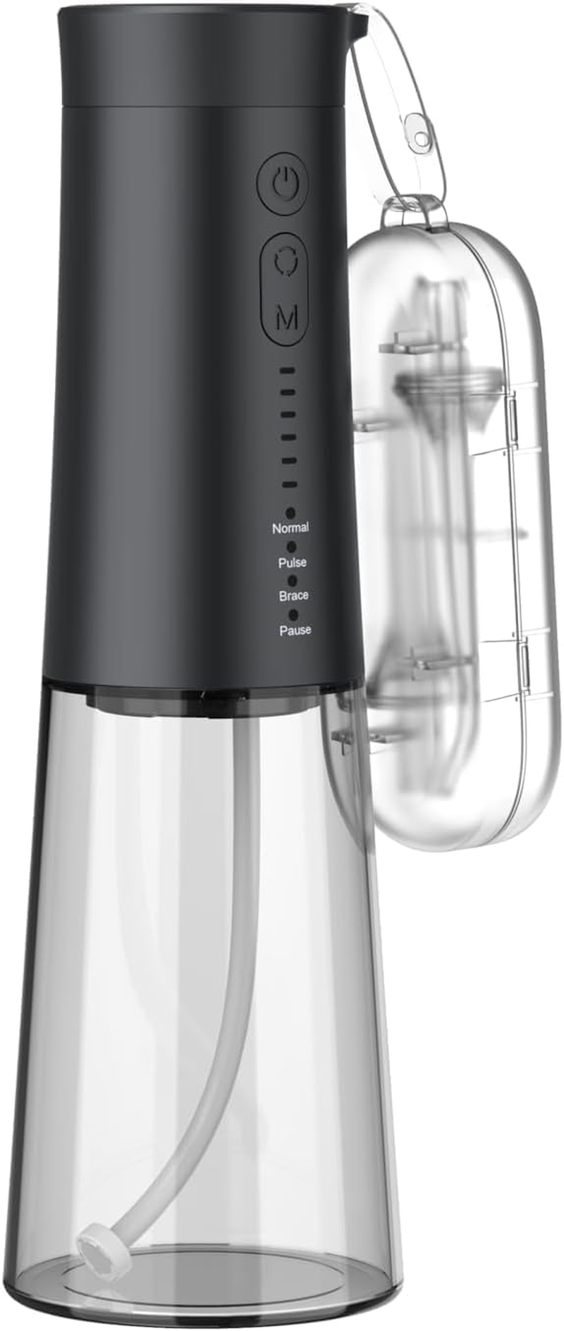 Water Dental Flossers for Teeth Cleaning Upgraded Cordless Flosser with 3 Modes & 5 Intensities, 5 Jet Tips IPX7 Waterproof Water Floss for Home Travel - Dentist Recommended (Black)