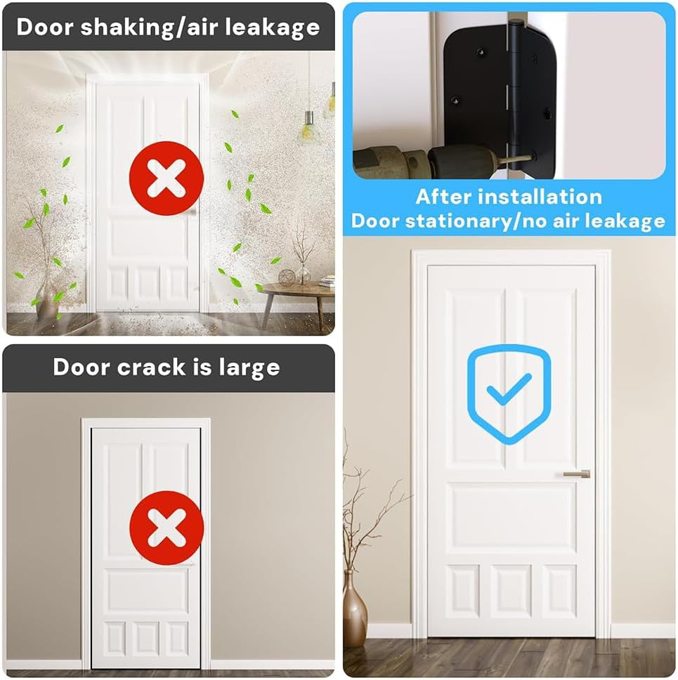 20 Pcs 3.5" Door Hinge Shims for Perfect Alignment - Interior Door Gap Filler & Spacing Adjuster, Easy Trim & Install, Stop Air Leaks, Ideal for Home Improvement & Door Repair(20)