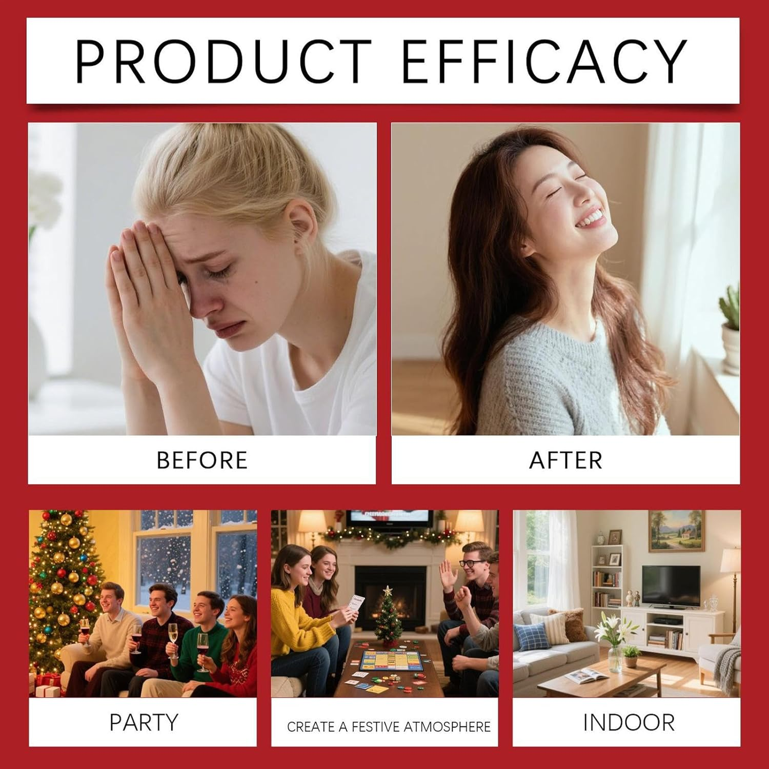 Diffuser Oils Set, 6 Oils Fragrance Christmas Holiday for Diffuser, Environmental Fragrance for Home Office Car Travel image number 5