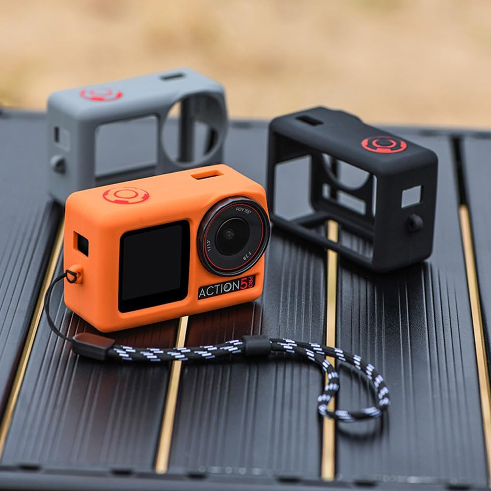 VOANZO Silicone Protective Case for Sports Cameras, Drop-Resistant, Scratch-Resistant, Soft and Durable Case, Ideal for Outdoor Activities, Travel and Adventure image number 3