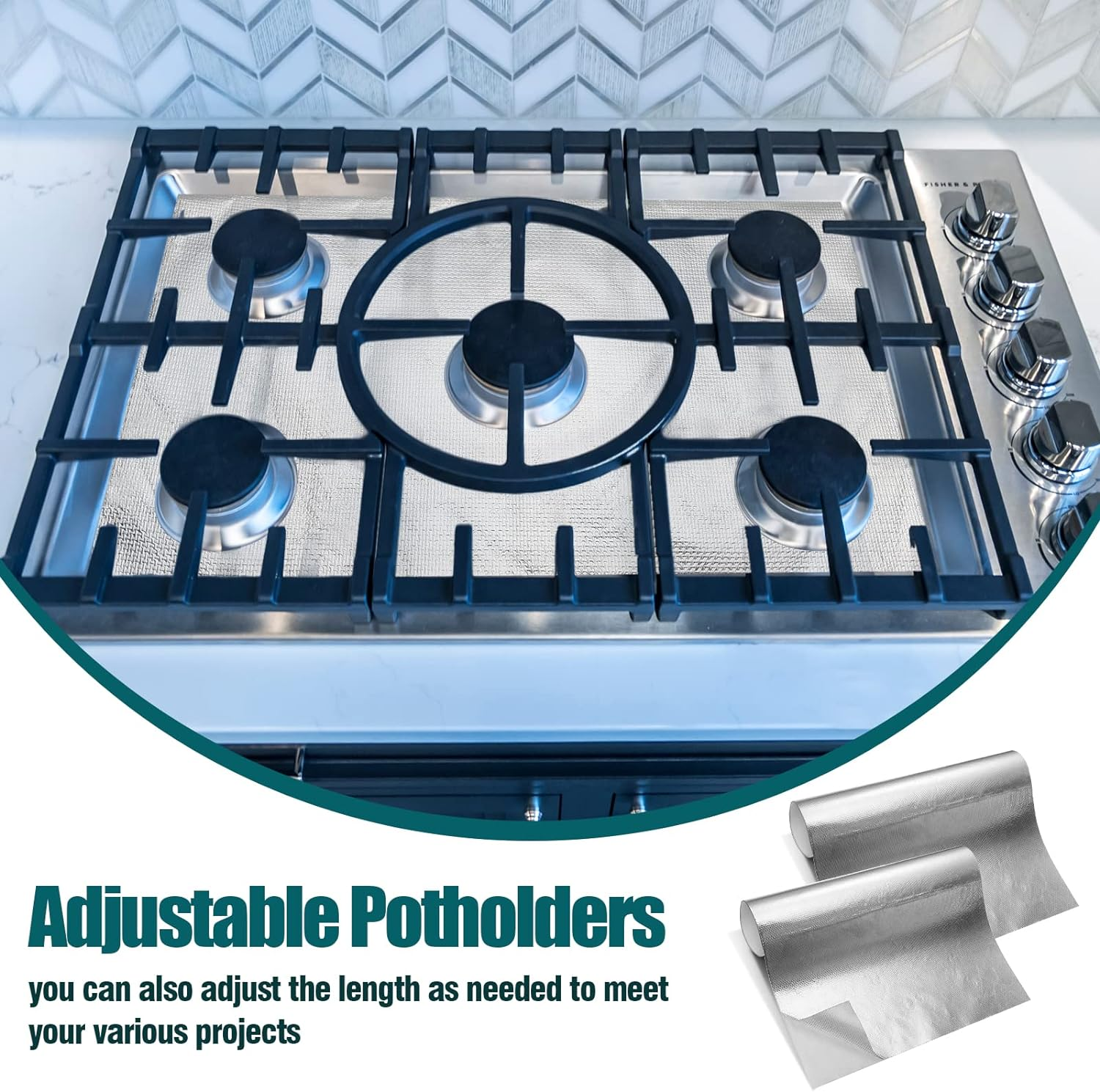 4 Sheet 12'' X 30'' Aluminized Heat Shield Adhesive Backed Thermal Barrier Insulation Wrap Adhesive Thermal Barrier Foil Tape Heat Resistant Tape Automotive Exhaust High Temp Protection image number 1