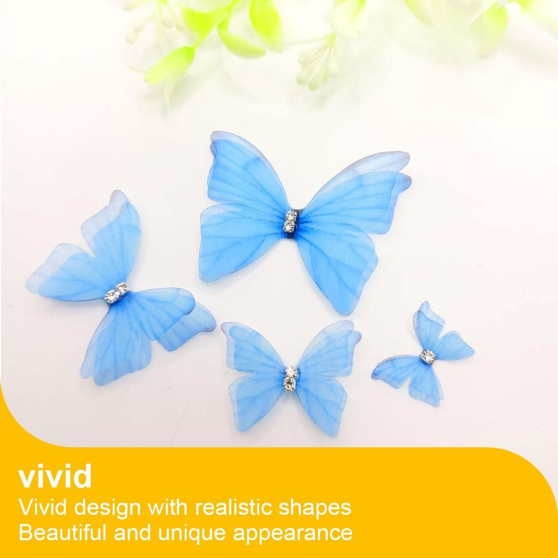 VAEIORP 10 Pieces Butterfly Hair Clip Decoration Women Girls Children Butterfly Set 3D Butterfly Jewellery Bridal Wedding Accessories image number 1