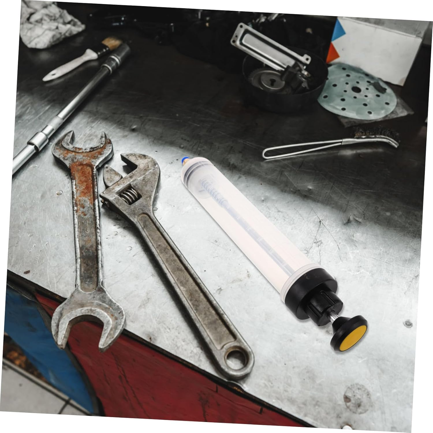 COMPUKAS Oil Automotive Fluid Extractor and Fill Pump Manual Brake Fluid Extractor Hose Oil Change Tools Transfer Pump Car Maintenance Kit image number 6