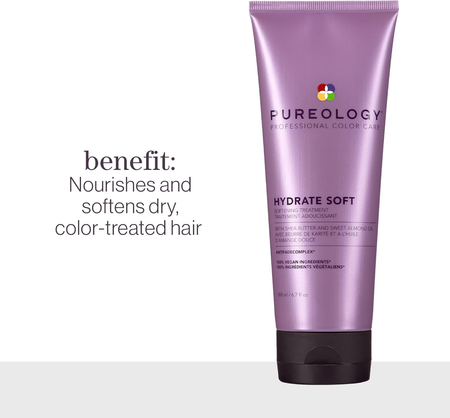 Pureology Hydrate Soft Softening Hair Treatment | Nourishes & Softens Dry, Colour-Treated Hair | Adds Softness | Instantly Repair Rough, Dry Strands | 100% Vegan, Sulfate Free | 200Ml image number 3