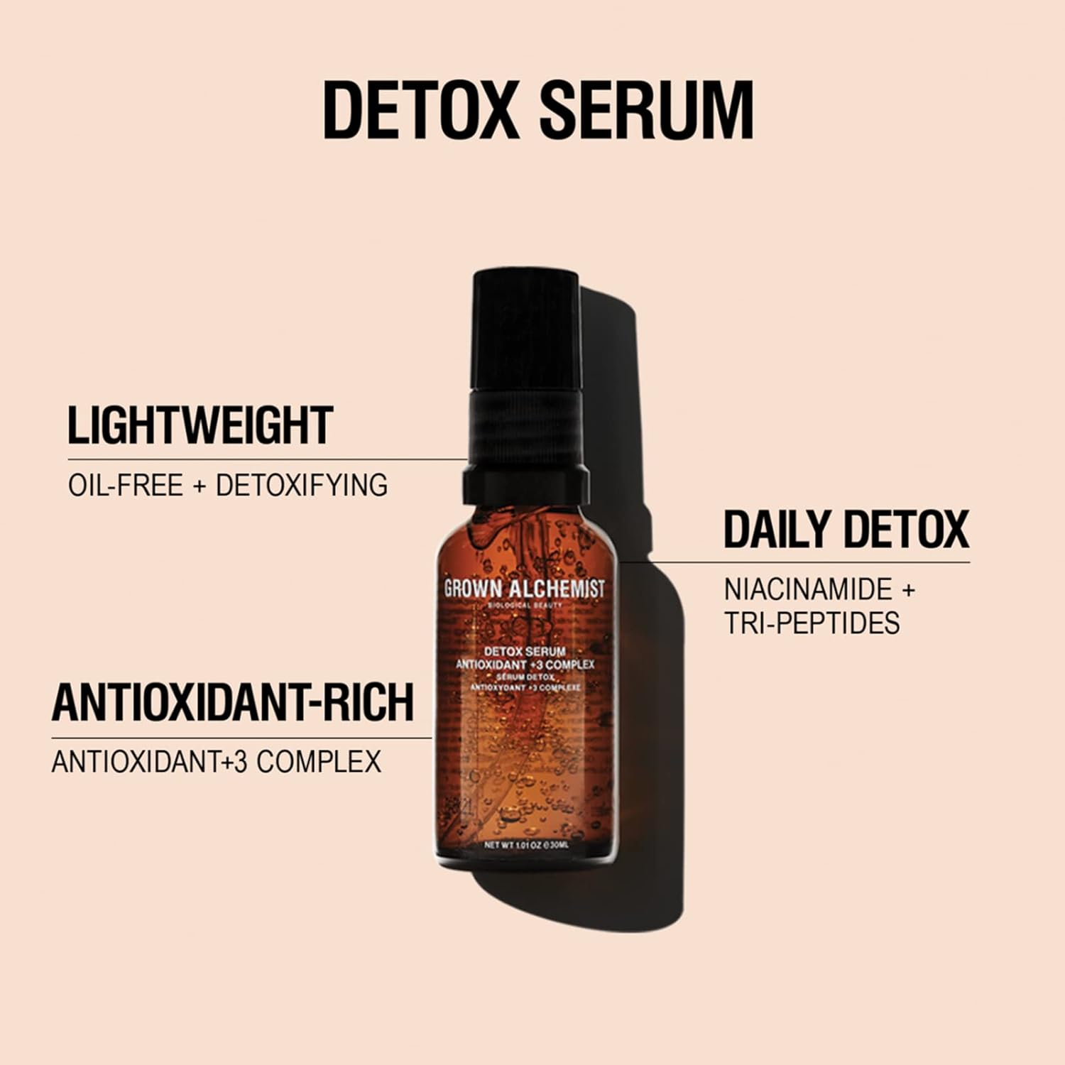 Grown Alchemist Detox Serum: Antioxidant + 3 Complex, 30 Ml image number 1