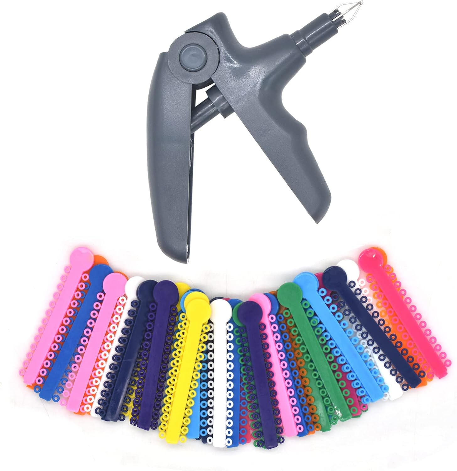 RZJZGZ Dental Orthodontic Ligature Ties and Orthodontic Ligature Gun Dispenser Orthodontic Elastomeric O-Rings Braces Rubber Bands(1040Pcs) image number 5