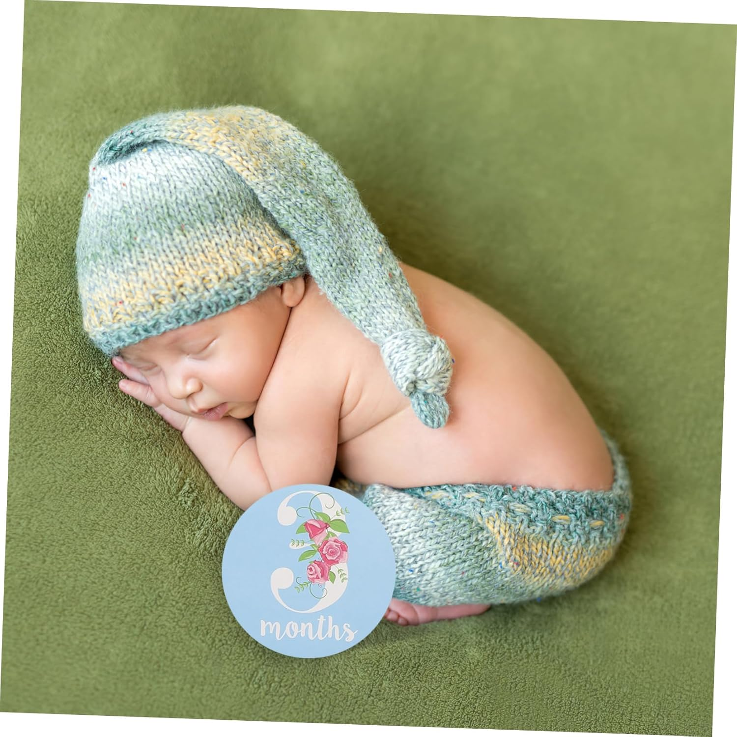 GARVALON 12Pcs Newborn Milestone Stickers Set Creative Monthly Belly Stickers for Adorable Photo Props for Capturing Growth and Memorable Moments image number 4