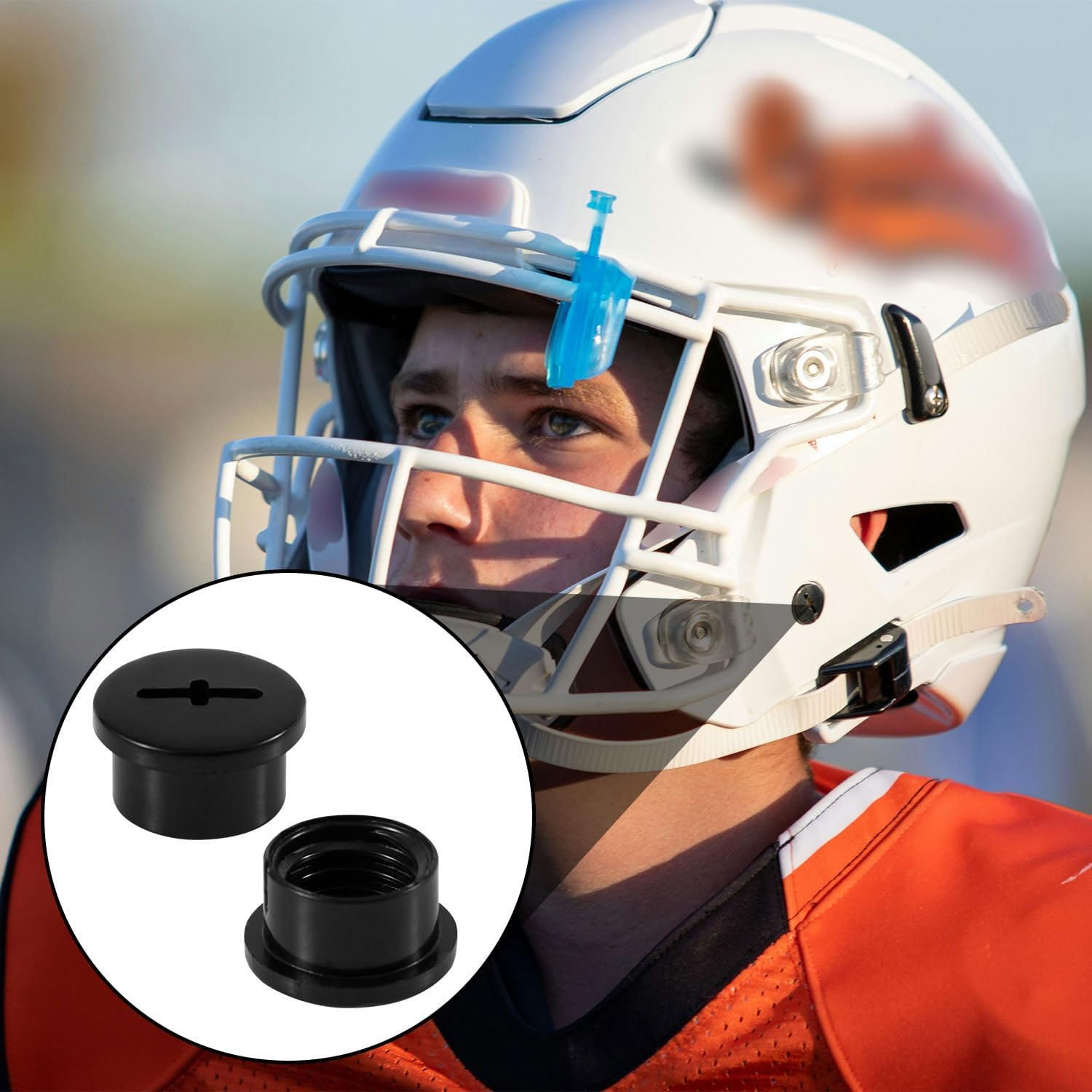 10Pcs Bladder Valve Screws for Riddell Speedflex and Speed Lcon, Black Football Helmet Bladder Valve Screws Plastic Practical Valve Caps for Teenagers Adults Football Helmets image number 5