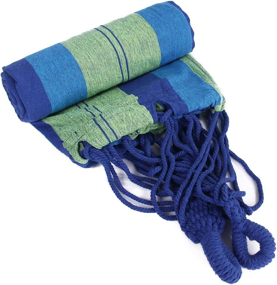 Valuehall Hammock Outdoor Brazilian Hammock Soft Cotton Fabric Camping Hammock Double Wide 2 Person Travel V7010-1 image number 5