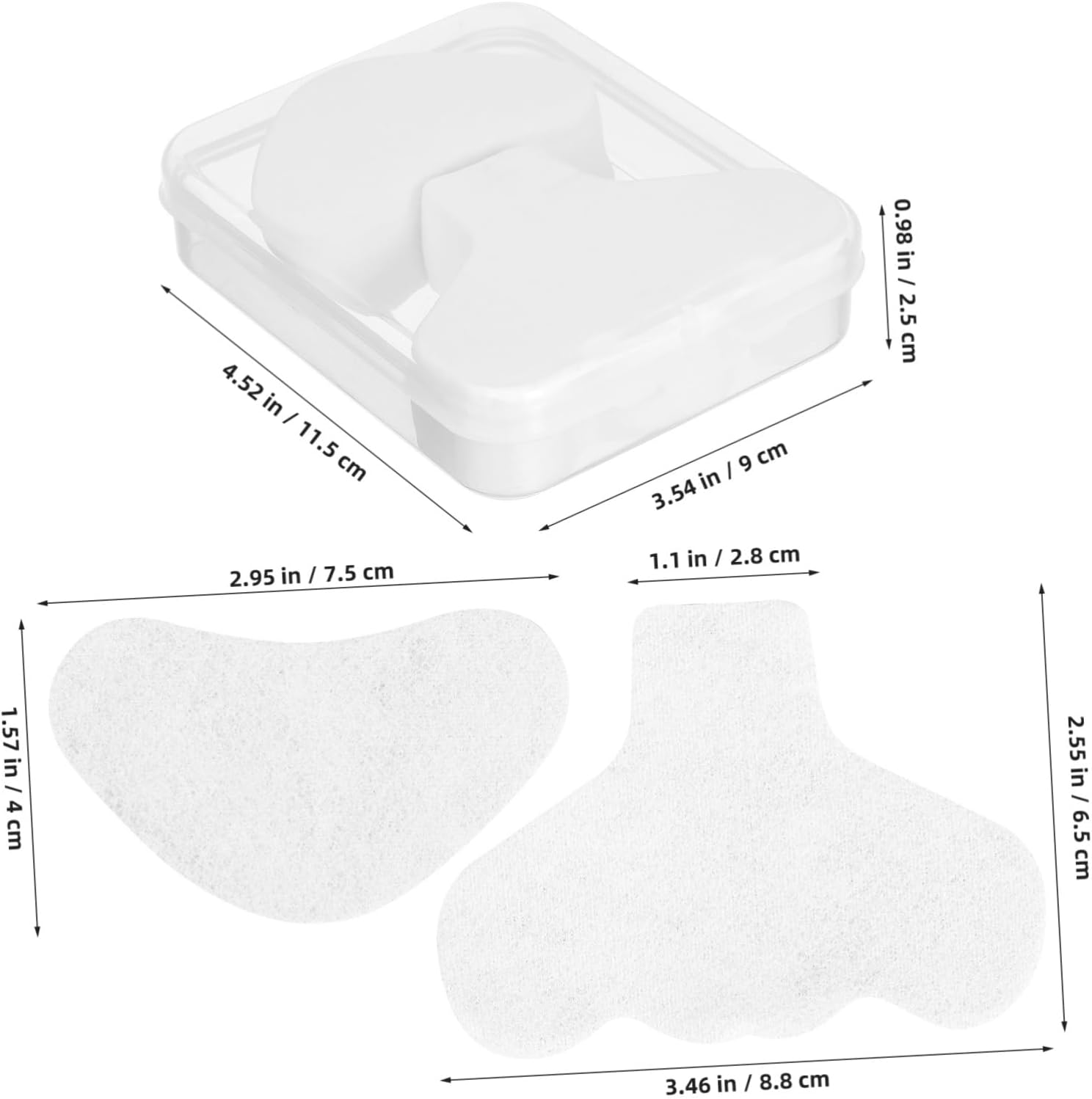 200Pcs Cotton Zone Film Nose Patches for Pores Blackhead Patches Chin Pads for Nose and Chin Cleaning Supply Pore Strips for Skin Care