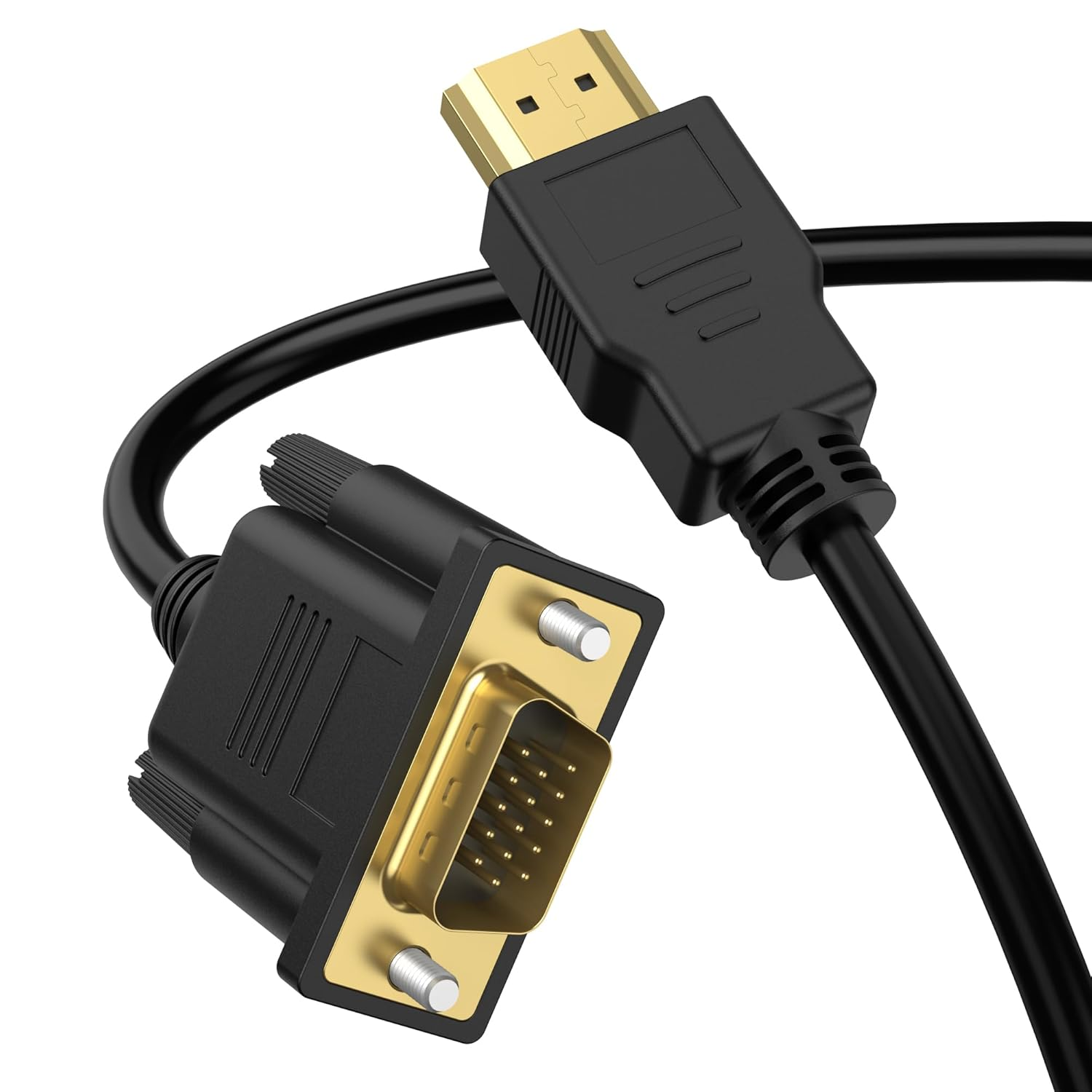 HDMI to VGA Cable 1.8M, Uni-Directional 1080P 60Hz HDMI Output to VGA Input Digital Video Converter Cable Non-Bidirectional [Male to Male] for Projector, Desktop, Laptop, Monitor, HDTV and More image number 3