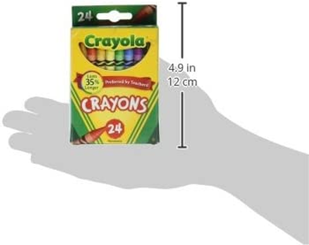 CRAYOLA 24 Pack Regular Crayons, Perfect for Art, Colouring and Drawing, Classic Crayola Colours, Preferred by Teachers, Child Safe and Nontoxic, 52-3024 image number 5